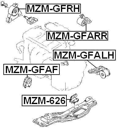 MAZDA MZM-GFRH Technical Schematic