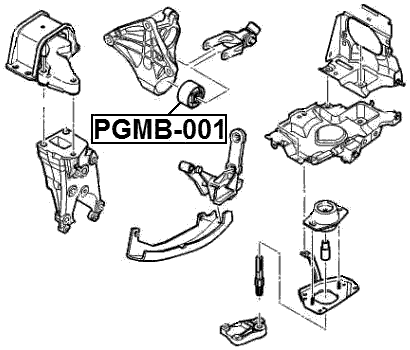 PGMB-001 Febest Rear Engine Mount Bushing 1806.87 1807.X4 1807.Z4