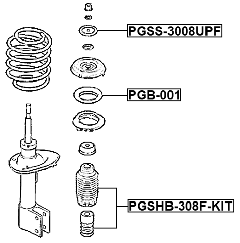 Febest PGSS-3008UPF Technical Schematic