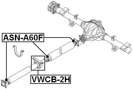 FEBEST Center Bearing Support For Volkswagen Amarok (2010+) – VWCB-2H_LZ